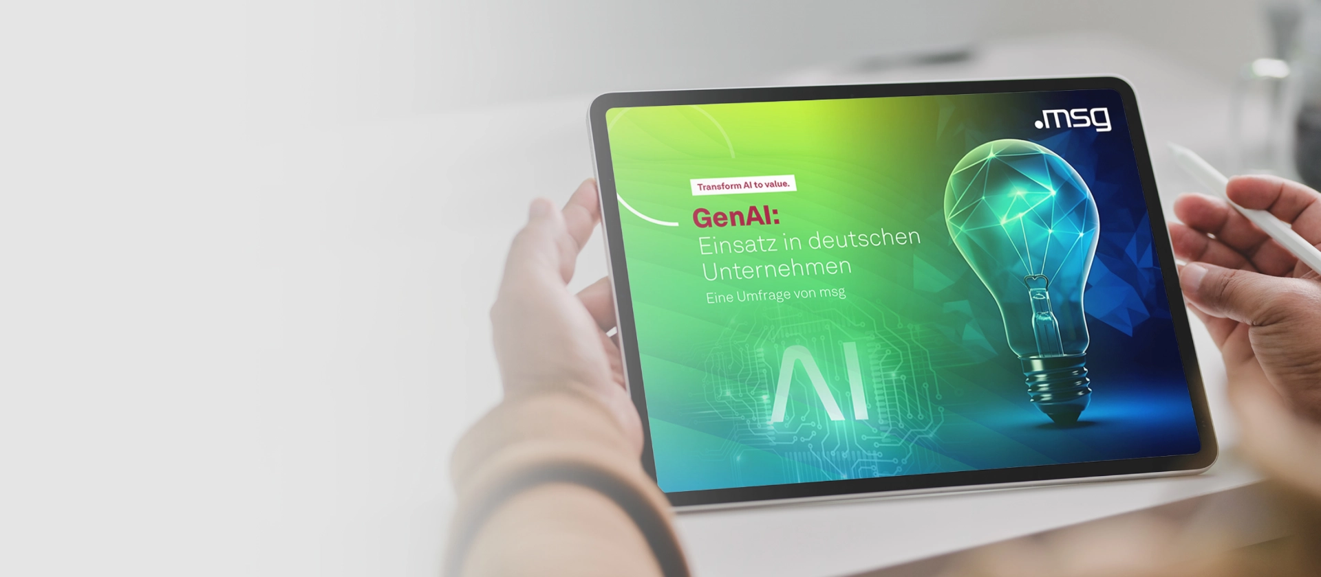 msg Umfrage Generative KI in deutschen Unternehmen