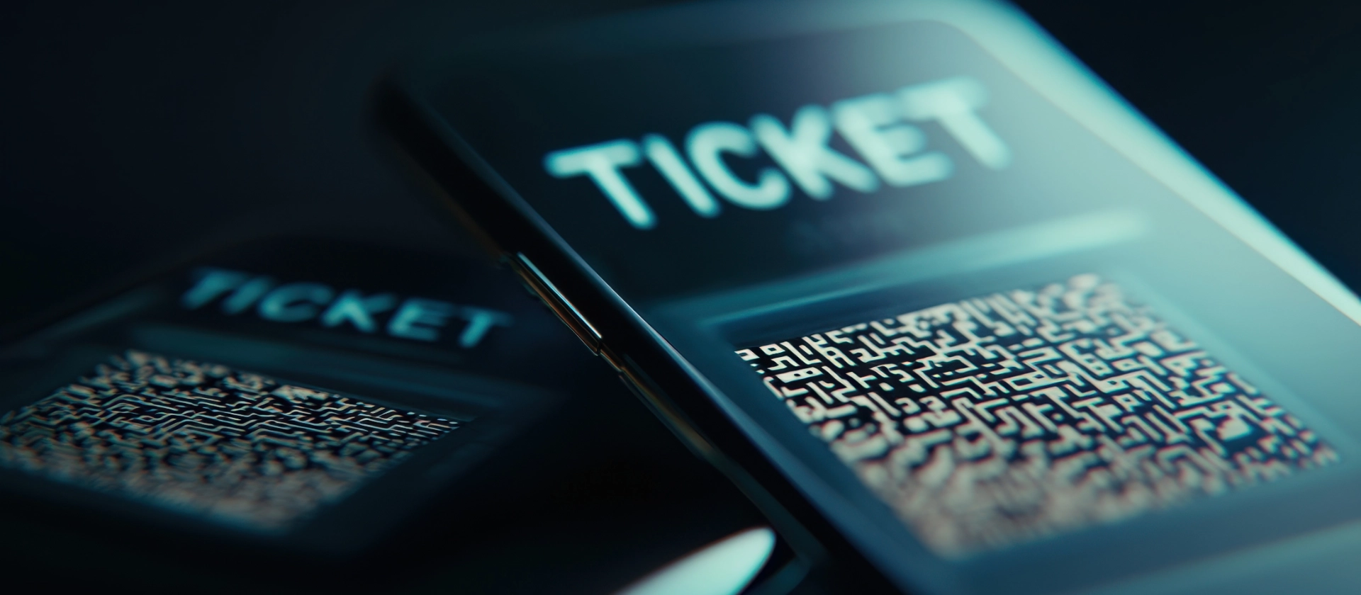 Ticket und QR Code auf Smartphone