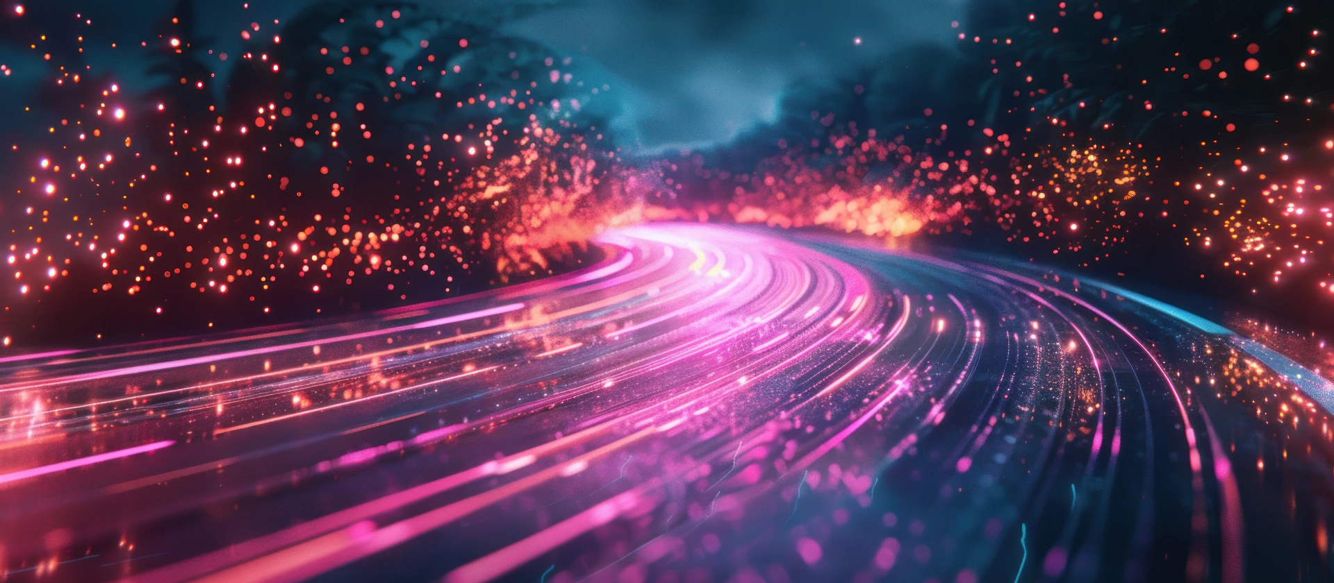 Beschleunigungsspur mit Datenspur auf Straße