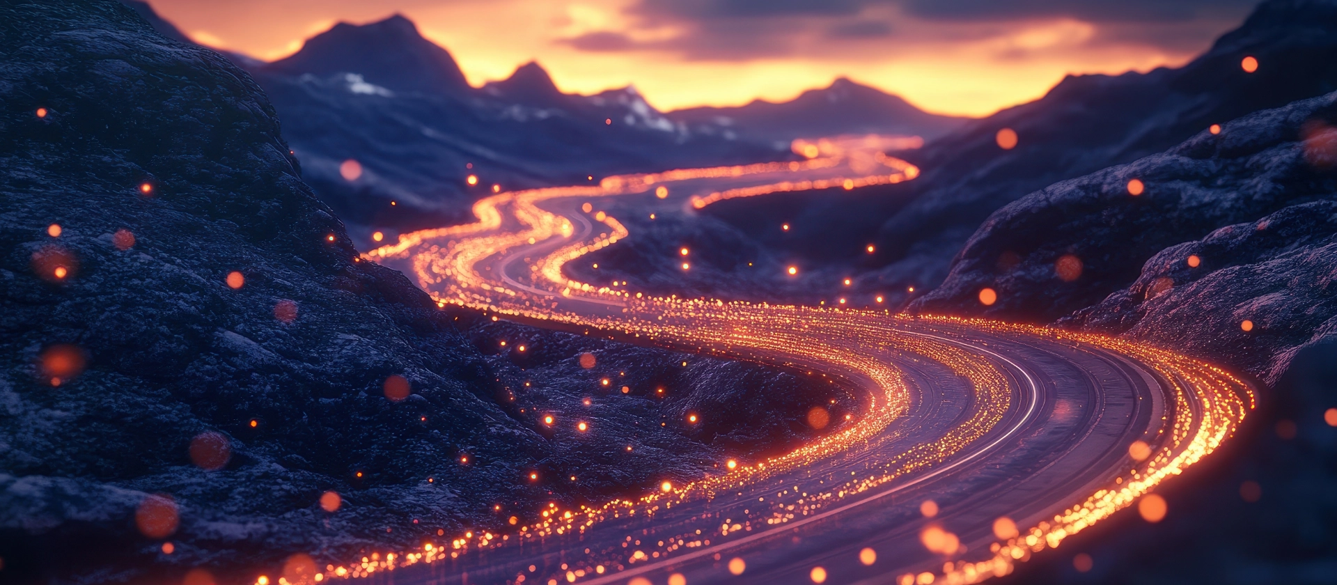 Bergsteiger auf Wanderweg zum Gipfel digitaler Berg