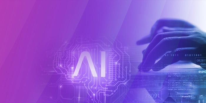 AI und tippende Hände