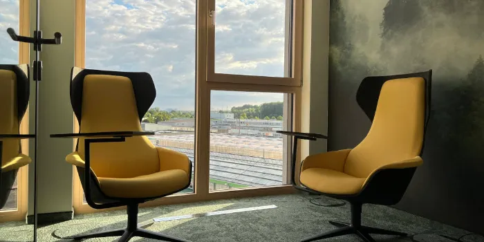 Sitzecke am Standort Karlsruhe