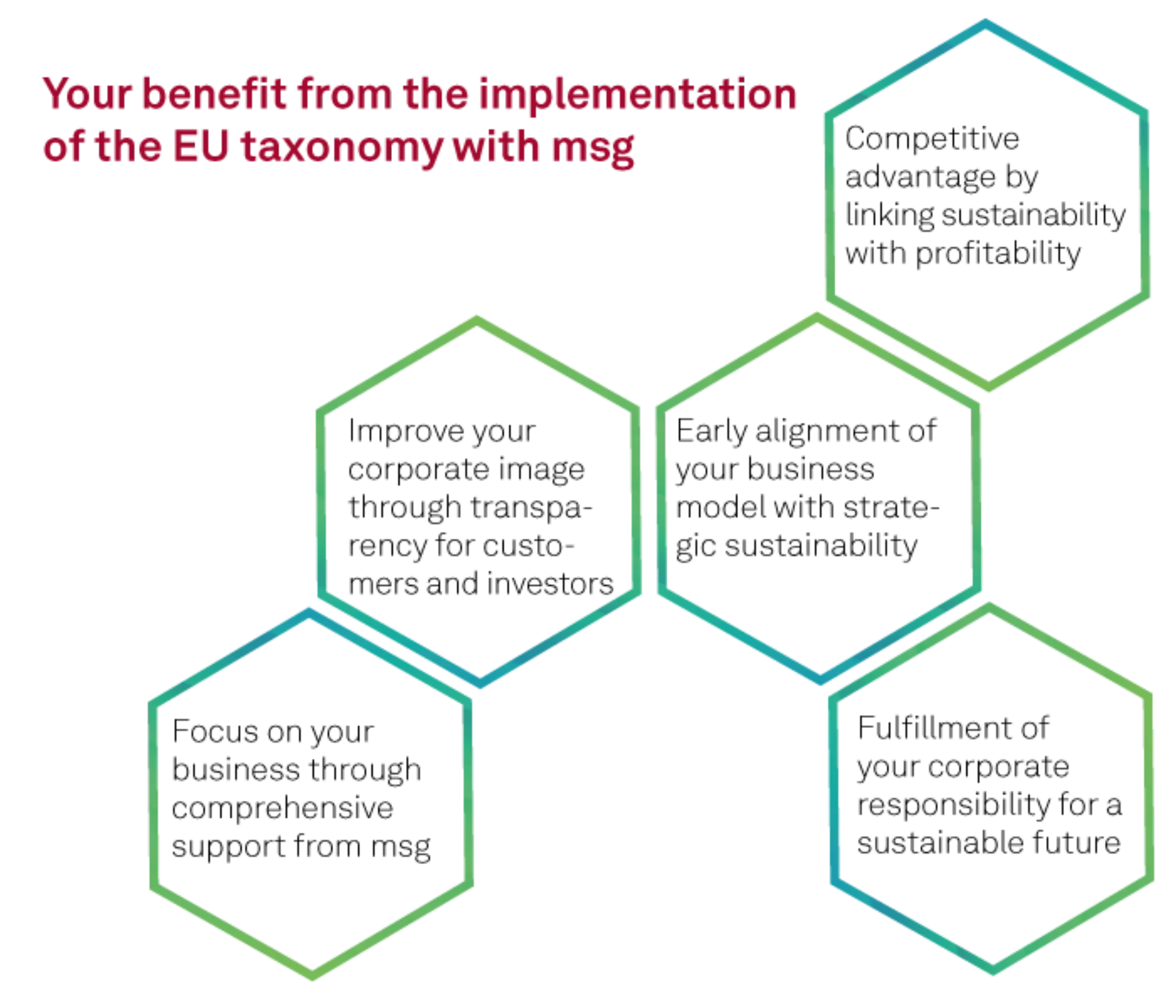 Your benefit from the implemantation of the eu taxonomie with msg