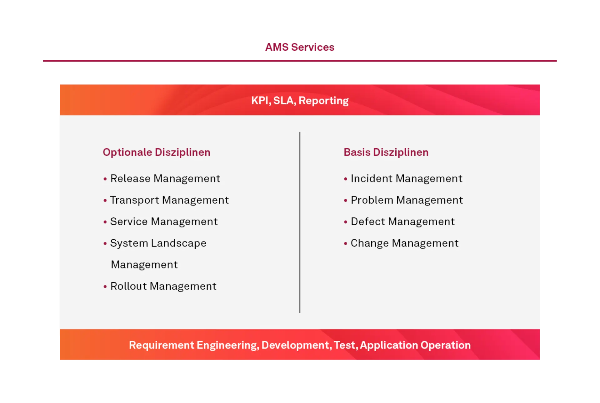 Service Katalog SAP AMS