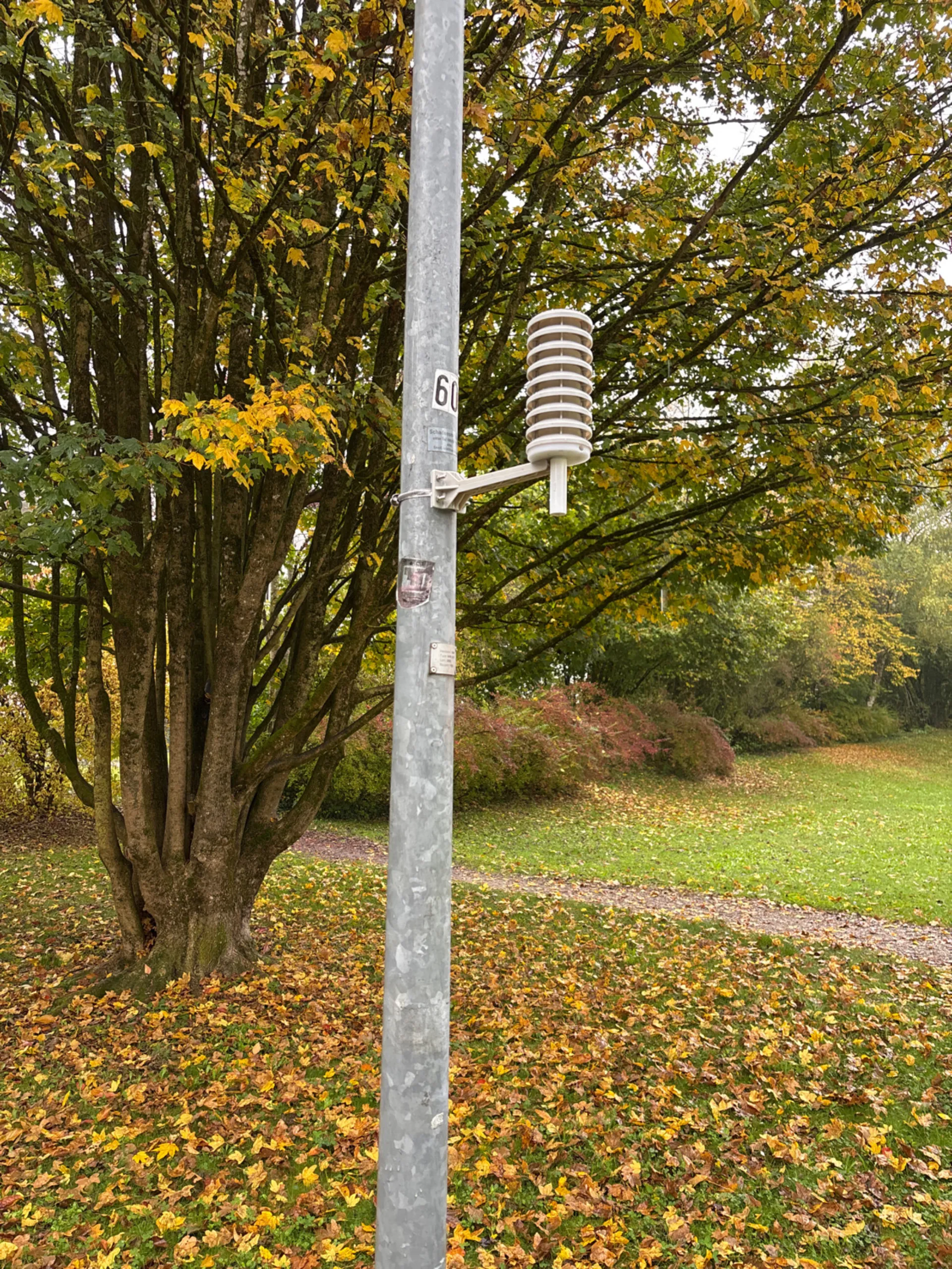 Verbauter Sensor im Ismaninger Hain (Park) (Quelle: msg systems ag)