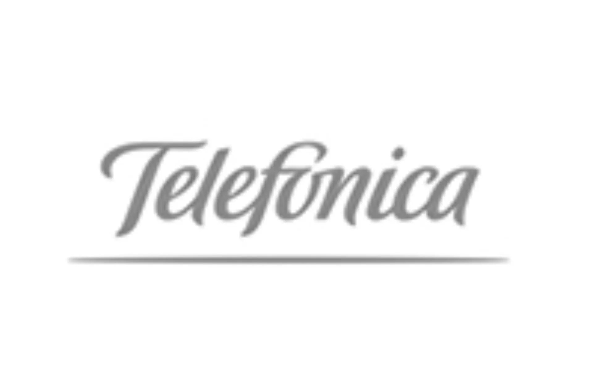 Logo telefonica in grau