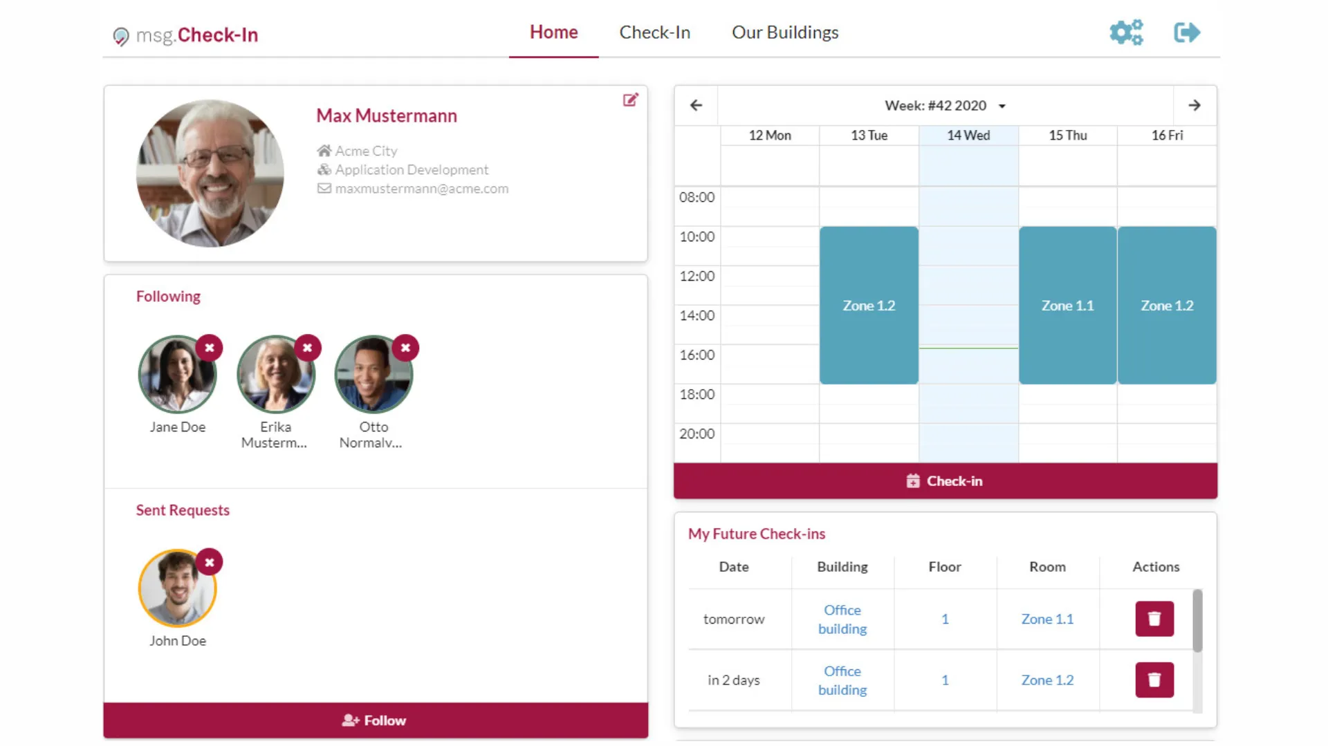 msg checkin Team Request Teil 3