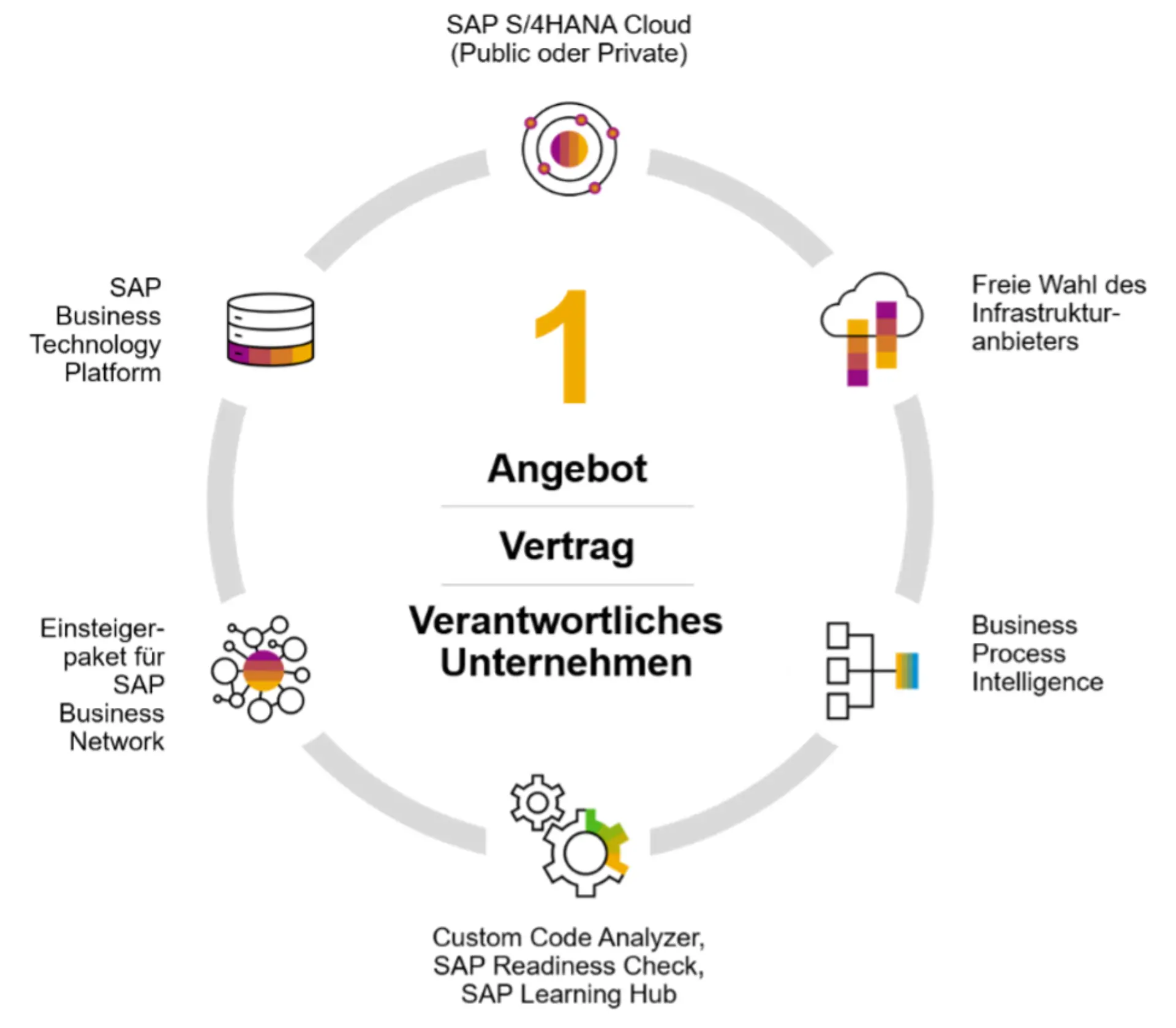 RISE with SAP Grafische Darstellung auf einen Blick