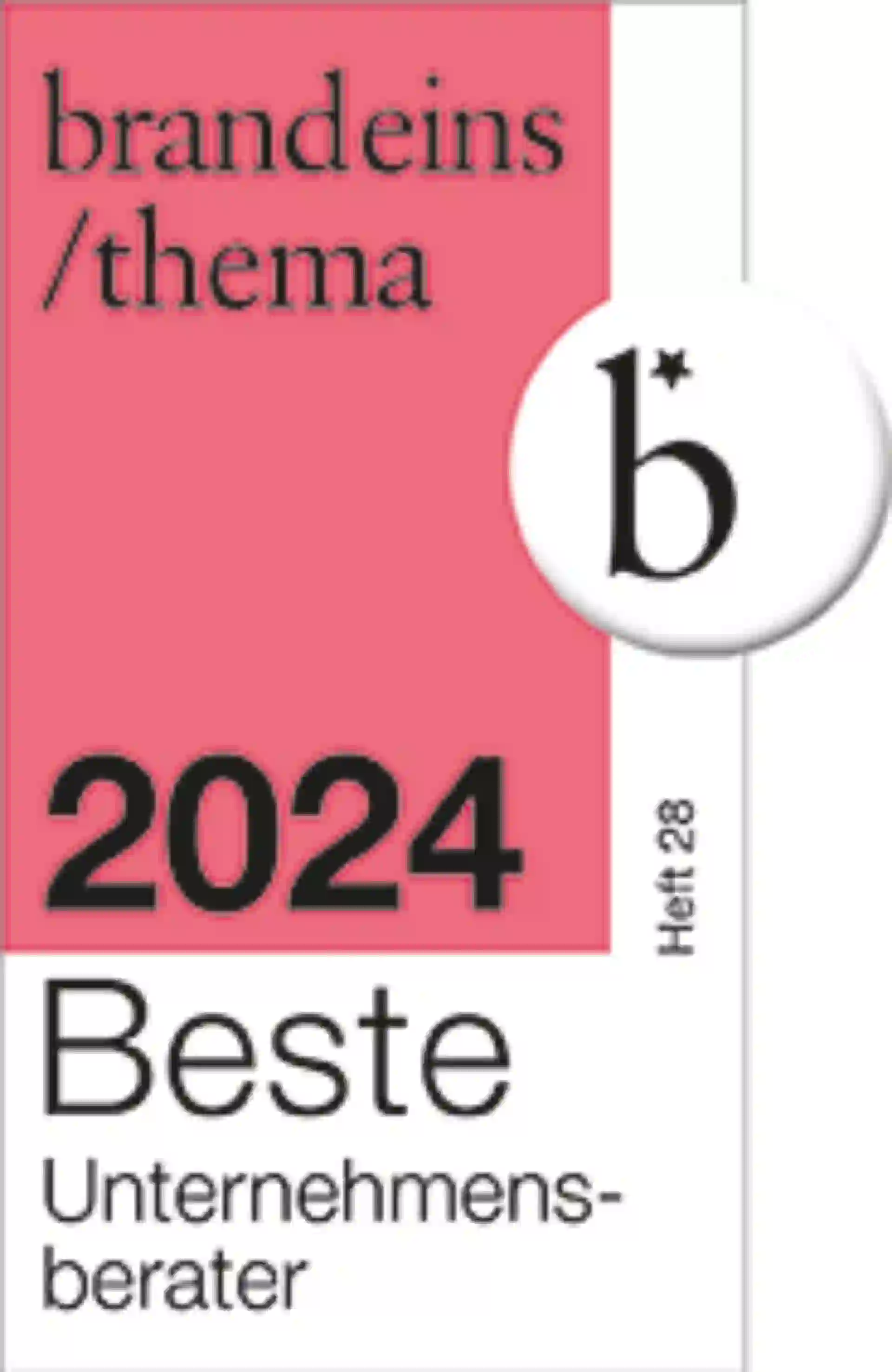 Auszeichnung "brandeins - Beste Unternehmensberater 2024"