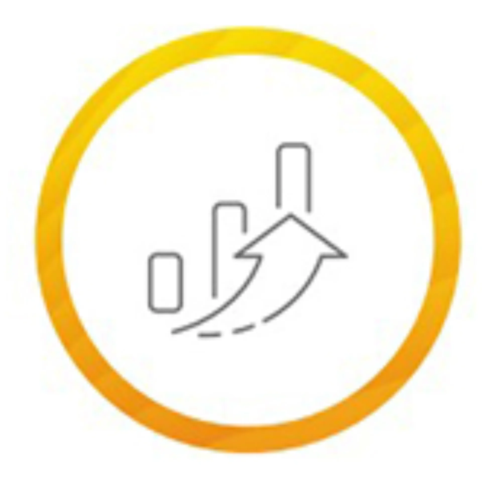 icon yellow productivity pfeil wachstum