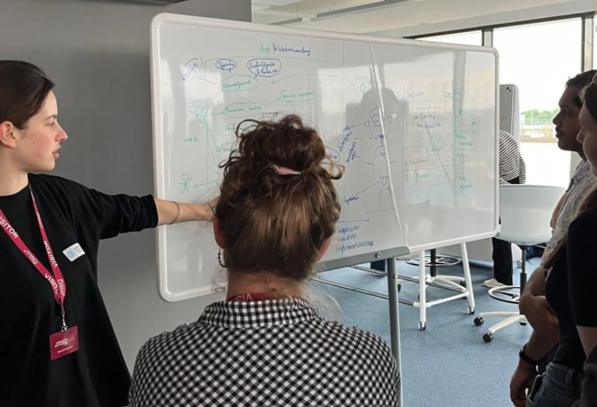 Szenerie aus der virtuellen Cloud-Umgebung, in der sich die Studierenden bewegen